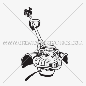 Lawn Mower Clipart Sketch - Transparent Weed Eater Clip Art, HD Png Download, Transparent PNG