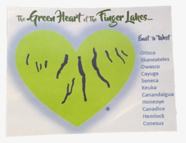 Green Heart Of The Finger Lakes   Data Zoom //cdn - Heart, HD Png Download, Transparent PNG