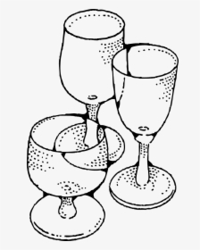 Black And White Clipart Drinking Glasses, HD Png Download, Transparent PNG