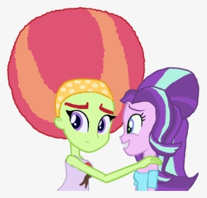 Starlight Glimmer With Afro Tree Hugger - Cartoon, HD Png Download, Transparent PNG