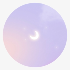 #moon #stars #cute #kawaii #clouds #blue #sky #bright - Circle, HD Png Download, Transparent PNG