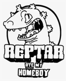 Reptar Ate My Homeboy - Reptar Black And White, HD Png Download, Transparent PNG