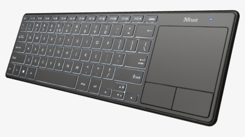 Transparent Keyboard Transparent Png - Trust Theza Wireless Keyboard With Touchpad, Png Download, Transparent PNG