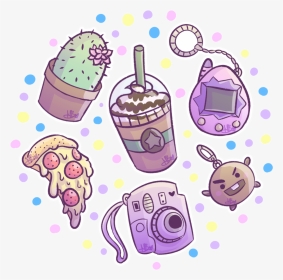 #sticker #anime #food #kawaii #tumblr #aesthetic #cute - Purple Food Pastel Aesthetic, HD Png Download, Transparent PNG