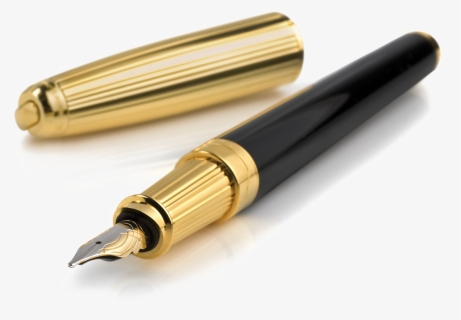 Calligraphy Pen Png Free Download - Golden Colour Pen Png, Transparent Png, Transparent PNG