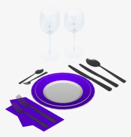 Table Setting 3ds Max Model - Wine Glass, HD Png Download, Transparent PNG