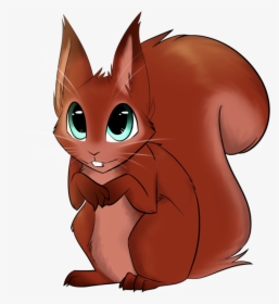 Cute Squirrel Png - Cartoon Transparent Cute Squirrel, Png Download, Transparent PNG