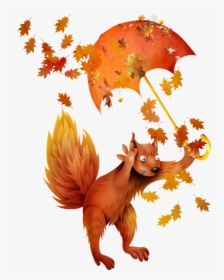 Forgetmenot Autumn Squirrels - Free Autumn Animals Clipart, HD Png Download, Transparent PNG