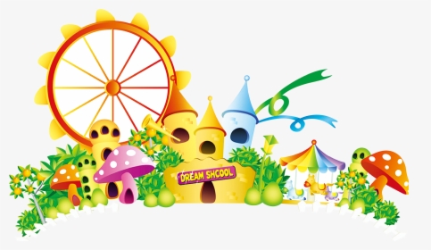 Transparent Amusement Park Png - Png Image Cartoon Background, Png Download, Transparent PNG