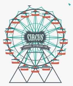 Ferris Wheel Amusement Park Clip Art - Clipart Scary Ferris Wheel, HD Png Download, Transparent PNG