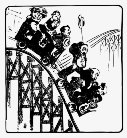 Human Behavior,recreation,art - Clip Art People On A Roller Coaster, HD Png Download, Transparent PNG