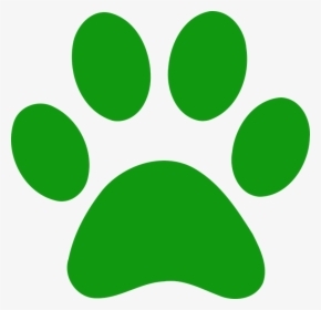 Paws, Print, Dog, Green - Green Paw Print Clip Art, HD Png Download, Transparent PNG
