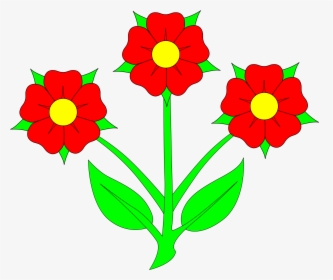 Rose Clipart Three Flower - Three Flowers Clipart, HD Png Download, Transparent PNG