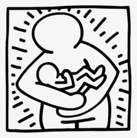 Mother Holding Baby Keith Haring, HD Png Download, Transparent PNG