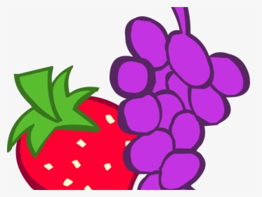 Grapes Clipart Purple Apple - Grapes And Strawberries Clipart, HD Png Download, Transparent PNG
