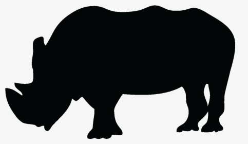 Go To Image - Free White Rhino Silhouette, HD Png Download, Transparent PNG