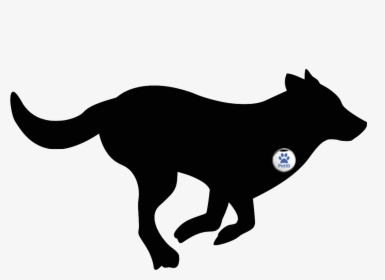 Whippet Puppy Silhouette Running - Dog Running Clipart, HD Png Download, Transparent PNG