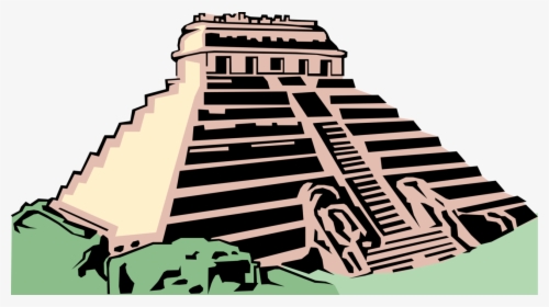 Vector Illustration Of Ancient Mayan, Aztec, Or Inca - Mayan Temple Clipart, HD Png Download, Transparent PNG