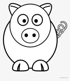 Pigs Clipart Outline - Easy Simple Animal Drawings, HD Png Download, Transparent PNG