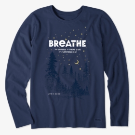 Women S Breathe In The Stars Long Sleeve Crusher Tee - Patagonia Shirt Png, Transparent Png, Transparent PNG