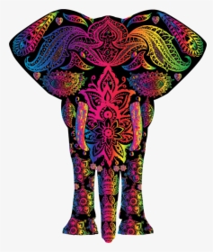 Visual Arts,art,purple - Colorful Elephant, HD Png Download, Transparent PNG
