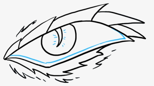 How To Draw A Dragon Eye - Easy Dragon Eye Drawing, HD Png Download, Transparent PNG