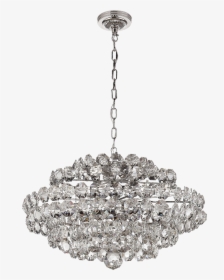 Sanger Small Chandelier In Polished Nickel With Crystal, HD Png Download, Transparent PNG
