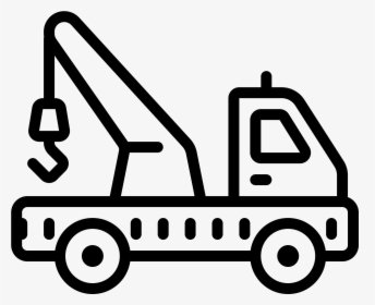 Chain Vector Tow - Tow Truck Clipart Black And White, HD Png Download, Transparent PNG