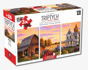 Triptych 500 Pcs X 3 Puzzles Farm House, HD Png Download, Transparent PNG