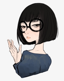 Edna Mode Png -okay Edna, Give Yourself To All The - Edna Mode Fan Art, Transparent Png, Transparent PNG