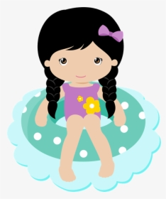 Clipart Family Swim - Pool Party Girl Png, Transparent Png, Transparent PNG