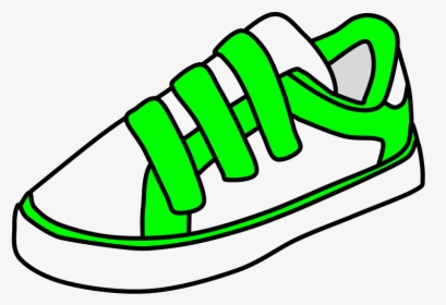 Sneakers, Velcro, White, Bright Green, Clipart , Png - Shoe With Velcro Clipart, Transparent Png, Transparent PNG