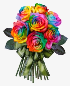 Rainbow Rose , Png Download - Rainbow Rose No Background, Transparent Png, Transparent PNG