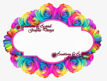 Rainbow Border With Flowers Png, Transparent Png, Transparent PNG