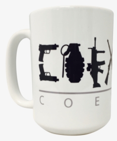 Coexist Coffee Mug - 2nd Amendment Gun Shape Decal, HD Png Download, Transparent PNG