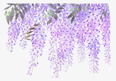Flowers Vines Purple Sticker - Border Lavender Flower Png, Transparent Png, Transparent PNG
