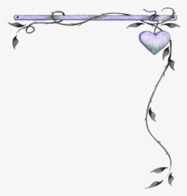 #mq #purple #hearts #heart #vines #border #borders - Purple Heart Border, HD Png Download, Transparent PNG