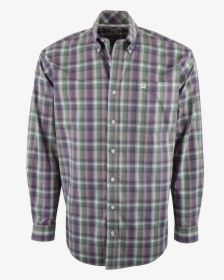 Green/purple Plaid Plain Weave Shirt - Plaid, HD Png Download, Transparent PNG