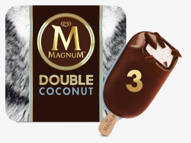 Magnum Ice Cream And Condoms , Png Download - Magnum Double Coconut, Transparent Png, Transparent PNG