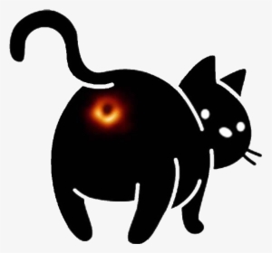 #cat #kitty #feline #sihlouette #black #blackhole #funny - Black Hole Cat Meme, HD Png Download, Transparent PNG