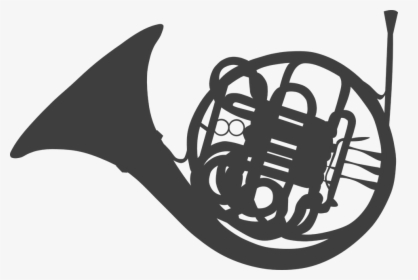 Horn, Bugle, Music, Instrument, Silhouette, Gray, Sound - Met Your Mother Blue French Horn, HD Png Download, Transparent PNG