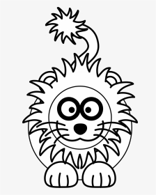 Lion Face Black And White Clipart, HD Png Download, Transparent PNG