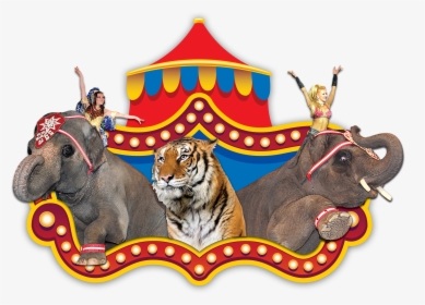 Shrine Circus Tigers And Elephants, HD Png Download, Transparent PNG
