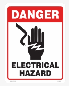 Electricity Hazard Label High Warning Safety Voltage - Hand Electric Sign, HD Png Download, Transparent PNG