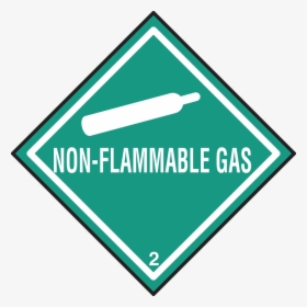 Warning, Non, Flammable, Gas, Packaging, Package, Label - Non Flammable Gas Hazard Sign, HD Png Download, Transparent PNG