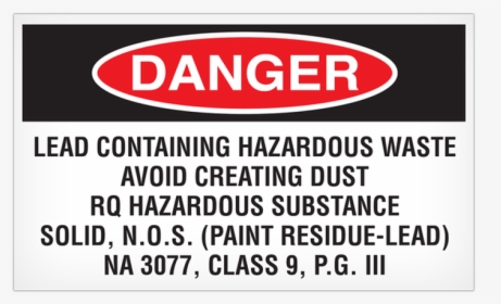Hazardous Waste Label Lead, HD Png Download, Transparent PNG