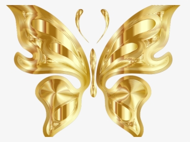 Gold Spring Cliparts - Gold Butterfly Logo Png, Transparent Png, Transparent PNG