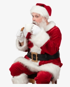 Men - Santa Claus Eating Cookie Png, Transparent Png, Transparent PNG