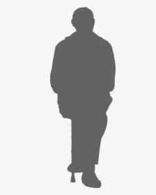 Mansitting Grey - Silhouette, HD Png Download, Transparent PNG