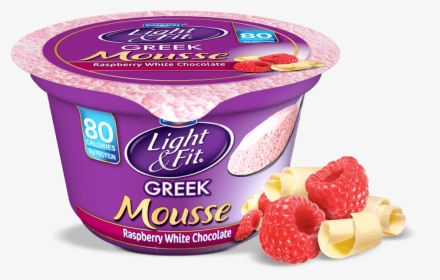 Raspberry White Chocolate Nonfat Yogurt Mousse - Strawberry Shortcake Greek Yogurt, HD Png Download, Transparent PNG